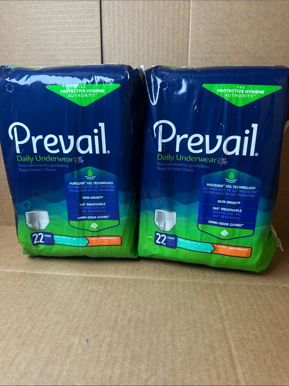 Prevail Kids Daily Underwear — Navy & Green, 22 Count